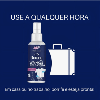 DOWNY WRINKLE RELEASER - SPRAY QUE DESAMASSA E PERFUMA ROUPAS FRESH SCENT 90 ML