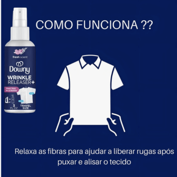DOWNY WRINKLE RELEASER - SPRAY QUE DESAMASSA E PERFUMA ROUPAS FRESH SCENT 90 ML