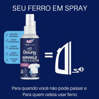 DOWNY WRINKLE RELEASER - SPRAY QUE DESAMASSA E PERFUMA ROUPAS FRESH SCENT 90 ML