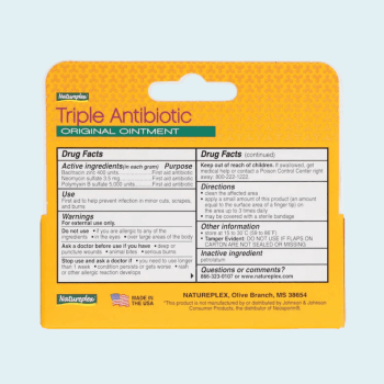 POMADA TRIPLA ANTIBIOTICA NATUREPLEX ARRANHÕES, QUEIMADURAS E PEQUENOS CORTES ORIGINAL IMPORTADA 14G