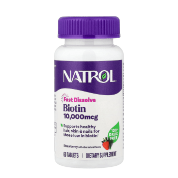 SUPLEMENTO BIOTIN 10000MCG COM 60 COMPRIMIDOS DE MORANGO SUBLINGUAIS NATROL SUPLEMENTO BIOTIN 10000MCG COM 60 COMPRIMIDOS DE MORANGO SUBLINGUAIS NATROL