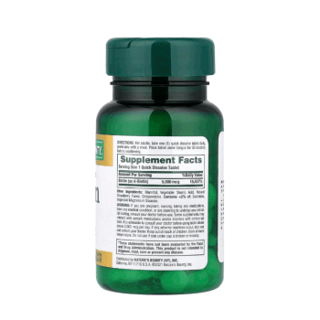 SUPLEMENTO BIOTIN 5000MCG NATURE'S BOUNTY COM 60 COMPRIMIDOS