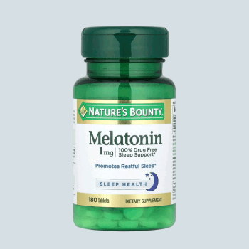 SUPLEMENTO MELATONINA 1MG NATURE'S BOUNTY COM 180 COMPRIMIDOS 