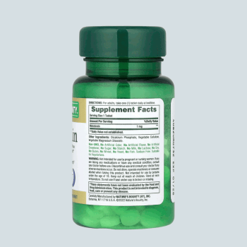SUPLEMENTO MELATONINA 1MG NATURE'S BOUNTY COM 180 COMPRIMIDOS 