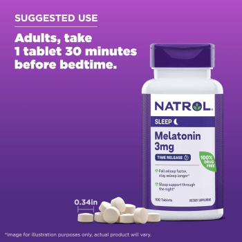 SUPLEMENTO MELATONINA 3MG NATROL COM 100 COMPRIMIDOS 