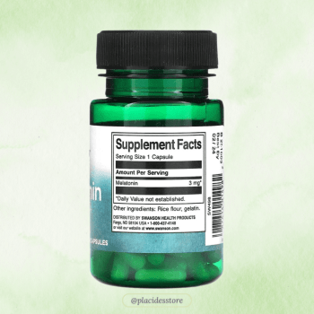 SUPLEMENTO MELATONINA 3MG SWANSON COM 60 CAPSULAS