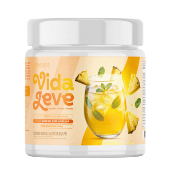 VIDA LEVE ABACAXI COM HORTELÃ SUPLEMENTO DE FIBRAS E VITAMINAS C, E, B6, B12, MAGNESIO, ZINCO E CURCUMINA 240G VIDA LEVE ABACAXI COM HORTELÃ SUPLEMENTO DE FIBRAS E VITAMINAS C, E, B6, B12, MAGNESIO, ZINCO E CURCUMINA 240G