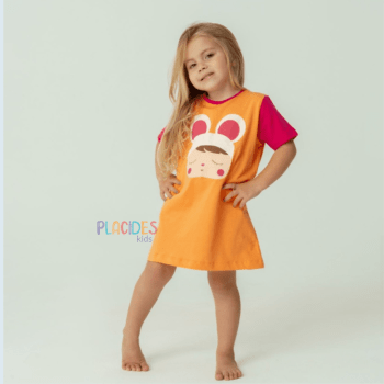 CAMISOLA INFANTIL METOO VERMELHO E LARANJA