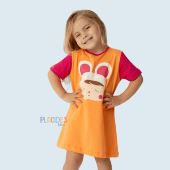 CAMISOLA INFANTIL METOO VERMELHO E LARANJA
