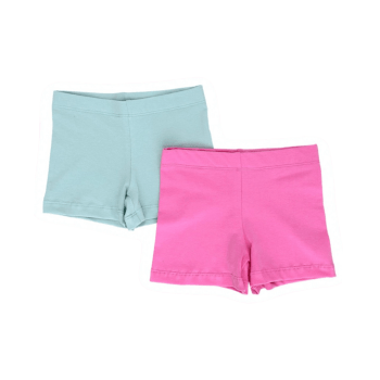 KIT COM 2 SHORTS LISOS ROSA E VERDE PARA USAR EMBAIXO DO VESTIDO