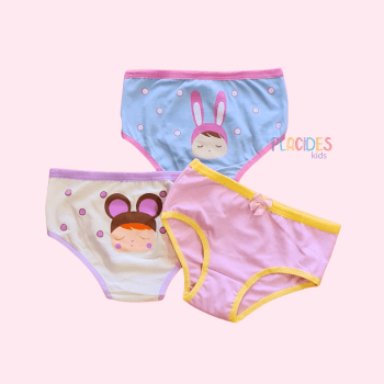 KIT COM 3 CALCINHAS INFANTIS METOO