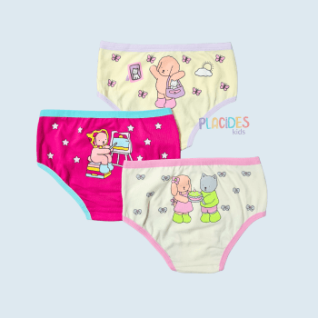 KIT COM 3 CALCINHAS INFANTIS BOBBIE GOODS