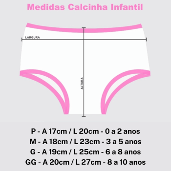 KIT COM 3 CALCINHAS INFANTIS PRINCESAS MOANA, BRANCA DE NEVE E JASMINE
