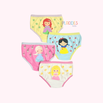 KIT COM 4 CALCINHAS INFANTIS PRINCESAS KIT COM 4 CALCINHAS INFANTIS PRINCESAS