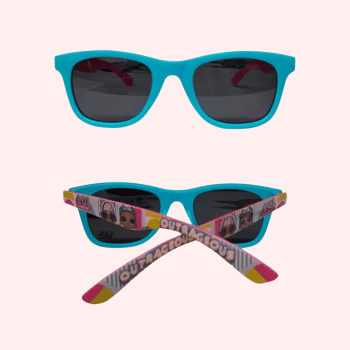 ÓCULOS DE SOL INFANTIL LOL SURPRISE AZUL COM ROSA E PROTEÇÃO UV  4 A 6 ANOS