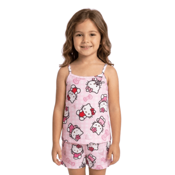 PIJAMA INFANTIL COLORIDO HELLO KITTY