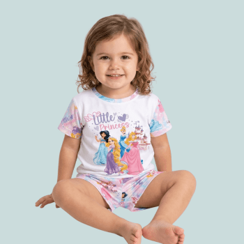 PIJAMA INFANTIL COLORIDO PRINCESAS