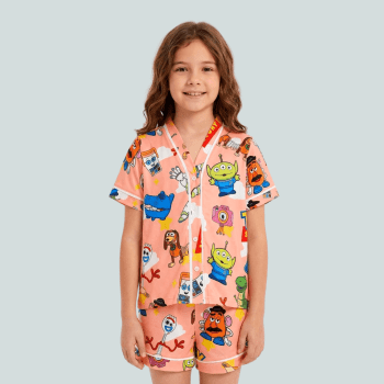PIJAMA INFANTIL AMERICANO COLORIDO ESTAMPADO PIJAMA INFANTIL AMERICANO COLORIDO ESTAMPADO