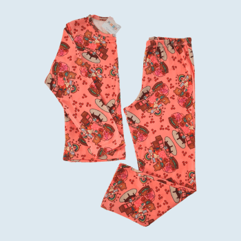 PIJAMA INVERNO INFANTIL LARANJA BOBBIE GOODS