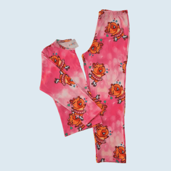 PIJAMA INVERNO INFANTIL PINK CAPIVARA PATINS