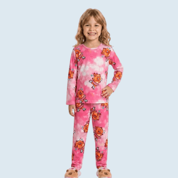PIJAMA INVERNO INFANTIL PINK CAPIVARA PATINS