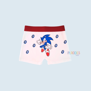 CUECA INFANTIL SONIC MARFIM COM VERMELHO CUECA INFANTIL SONIC MARFIM COM VERMELHO