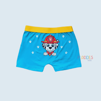 CUECA INFANTIL PATRULHA CANINA MARSHALL AZUL COM AMARELO