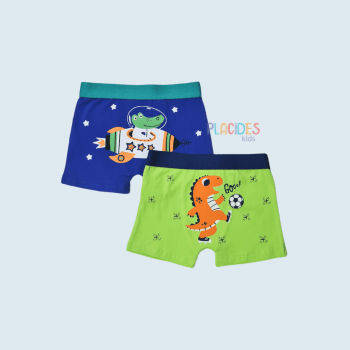 KIT COM 3 CUECAS INFANTIS COLORIDAS