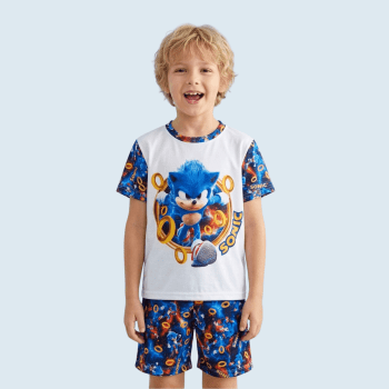 PIJAMA INFANTIL COLORIDO SONIC PIJAMA INFANTIL COLORIDO SONIC