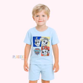 PIJAMA INFANTIL PATRULHA CANINA AZUL CLARO