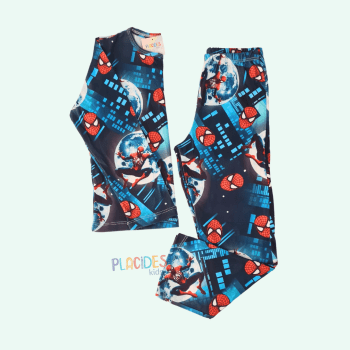 PIJAMA INVERNO INFANTIL AZUL HOMEM ARANHA