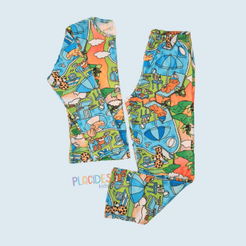 PIJAMA INVERNO INFANTIL VERDE COM AZUL BOBBIE GOODS