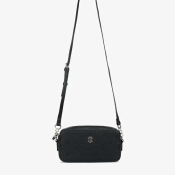BOLSA CROSSBODY TRANSVERSAL PRETA LOGO XW07155 TOMMY HILFIGER