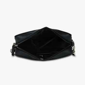 BOLSA CROSSBODY TRANSVERSAL PRETA LOGO XW07155 TOMMY HILFIGER
