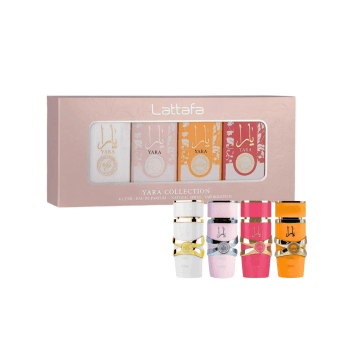 KIT DE MINIATURAS DE PERFUMES LATTAFA YARA 4 FRAGRÂNCIAS ICÔNICAS