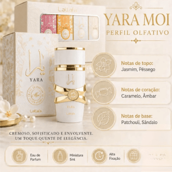 KIT DE MINIATURAS DE PERFUMES LATTAFA YARA 4 FRAGRÂNCIAS ICÔNICAS