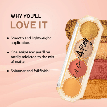 PALETA DE SOMBRAS L.A. GIRL 4 PLAY EYESHADOW PALETTE GES234 JUICY 3,2G