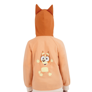 BLUSA JAQUETA MANGA LONGA INFANTIL BBC STUDIOS BINGO ORELHAS 3D LARANJA