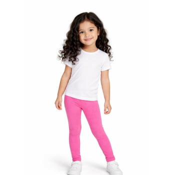CALÇA LEGGING INFANTIL BRANDILI ROSA CLARO