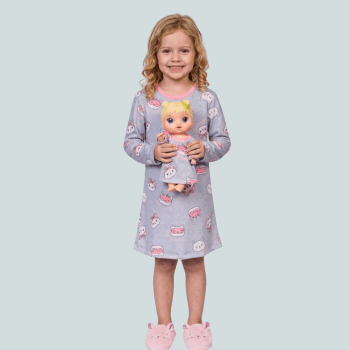 CAMISOLA INFANTIL KUKIE INVERNO MANGA LONGA ACOMPANHA CAMISOLA PARA BONECA