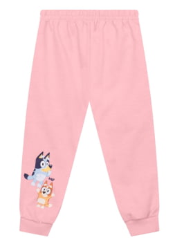 CONJUNTO INFANTIL BRANDILI MOLETOM PELUCIADO ROSA BLUEY