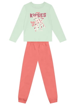 CONJUNTO INFANTIL BRANDILI MOLETOM PELUCIADO GATINHA KISSES