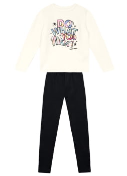 CONJUNTO INFANTIL BRANDILI PELUCIADO JUST BE HAPPY