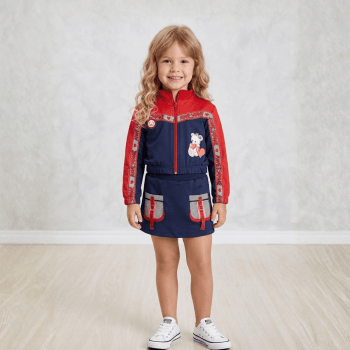 CONJUNTO INFANTIL KUKIE INVERNO COM SHORT SAIA URSINHA FOFA