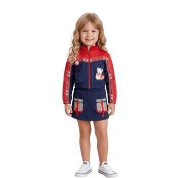 CONJUNTO INFANTIL KUKIE INVERNO COM SHORT SAIA URSINHA FOFA