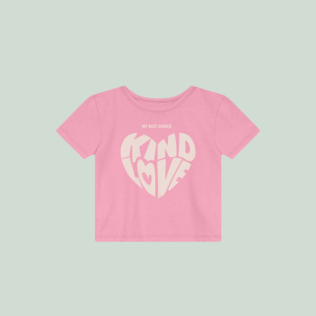 CONJUNTO INFANTIL ROSA COM SHORT SAIA EM TULE KIND LOVE BRANDILI