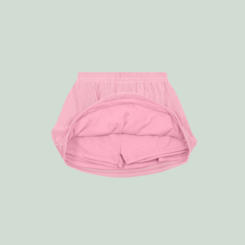 CONJUNTO INFANTIL ROSA COM SHORT SAIA EM TULE KIND LOVE BRANDILI