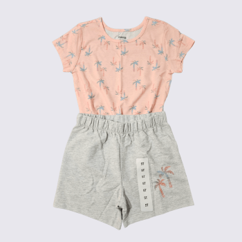 CONJUNTO INFANTIL VERÃO CINZA COQUEIRO PEKKLE