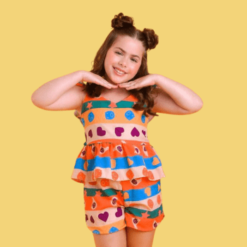 CONJUNTO INFANTIL VERÃO COLORIDO COM ESTAMPA LUDICA CONJUNTO INFANTIL VERÃO COLORIDO COM ESTAMPA LUDICA
