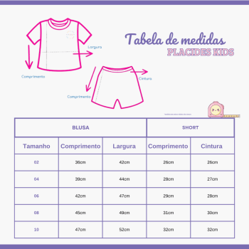 CONJUNTO INFANTIL VERÃO MAYA PRETO COM ESTAMPA FLORES E FRUTINHAS